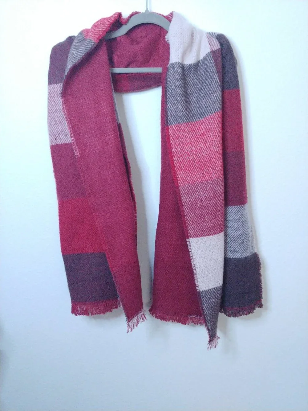 Sonoma Red and Brown Plaid Blanket Scarf